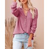 Yxaliorium Women's Long Sleeve Henley Neck T-Shirt - 100% Cotton, Ultra-Soft & Breathable for Fall Winter Casual Wear