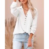 Yxaliorium Women's Long Sleeve Henley Neck T-Shirt - 100% Cotton, Ultra-Soft & Breathable for Fall Winter Casual Wear