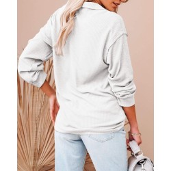 Yxaliorium Women's Long Sleeve Henley Neck T-Shirt - 100% Cotton, Ultra-Soft & Breathable for Fall Winter Casual Wear