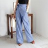 Yxaliorium Women's Fall Striped Trousers - Trendy Elastic Drawstring Waist Casual Lounge Pants