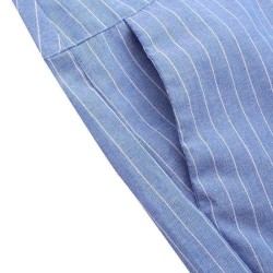 Yxaliorium Women's Fall Striped Trousers - Trendy Elastic Drawstring Waist Casual Lounge Pants