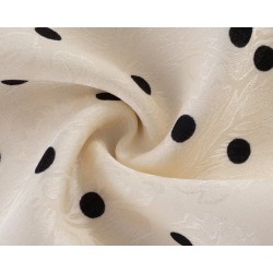 Yxaliorium Womens Retro Polka Dot Dress - Sweet V-Neck Puff Sleeve & Flounce Hem Vacation Dress