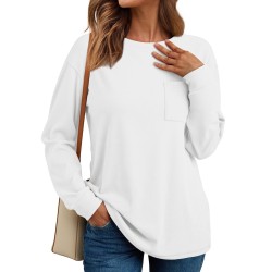 Yxaliorium Women Causal Long Sleeve T-shirts Cotton