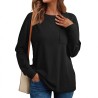Yxaliorium Women's Casual Long-Sleeve T-Shirt - 100% Cotton, Soft & Breathable Everyday Tee