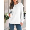 Yxaliorium Women's Casual Long-Sleeve T-Shirt - 100% Cotton, Soft & Breathable Everyday Tee