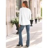 Yxaliorium Women's Casual Long-Sleeve T-Shirt - 100% Cotton, Soft & Breathable Everyday Tee