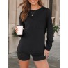 Yxaliorium Women's Casual Long-Sleeve T-Shirt - 100% Cotton, Soft & Breathable Everyday Tee