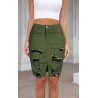 Yxaliorium Women Causal Knee Length Ripped Cotton Skirts A Line Dress