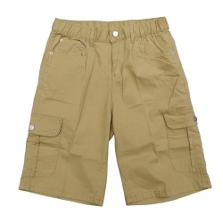 Yxaliorium Women Stretchy High Waisted Hiking Cargo Shorts Baggy with Pockets Lose Fit Knee Length Cotton