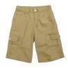 Yxaliorium Women Stretchy High Waisted Hiking Cargo Shorts Baggy with Pockets Lose Fit Knee Length Cotton