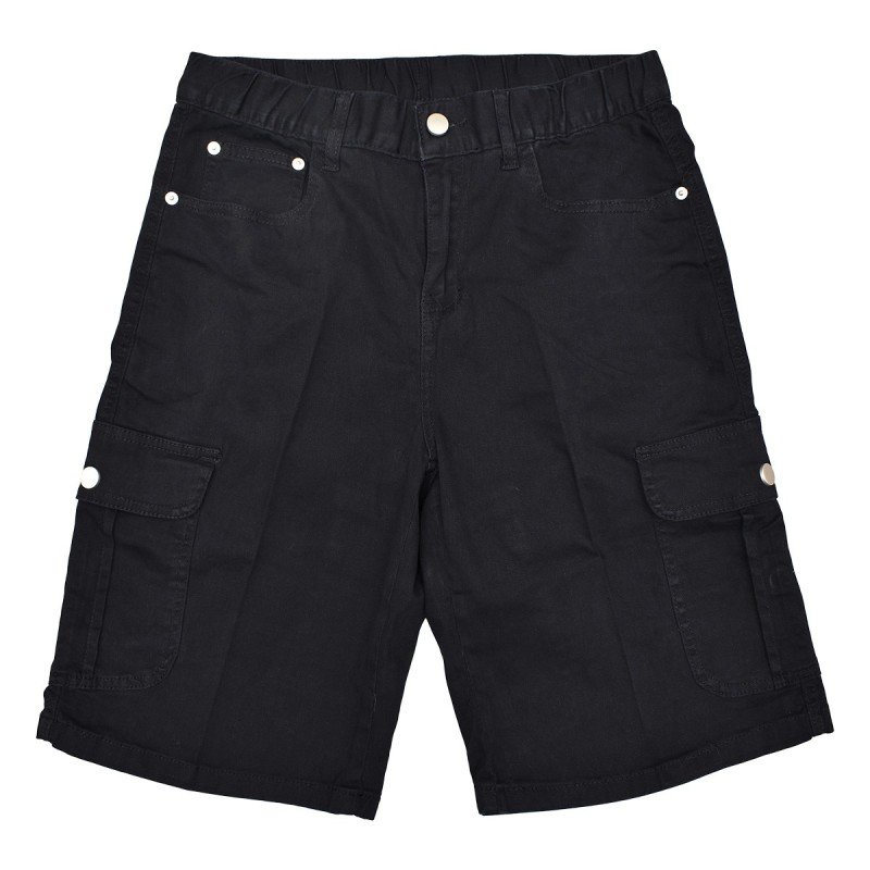 Yxaliorium Women Stretchy High Waisted Hiking Cargo Shorts Baggy with Pockets Lose Fit Knee Length Cotton