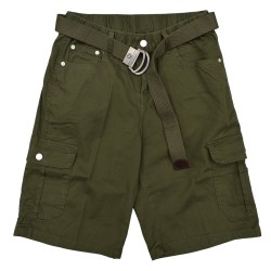 Yxaliorium Women Stretchy High Waisted Hiking Cargo Shorts Baggy with Pockets Lose Fit Knee Length Cotton