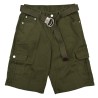 Yxaliorium Women Stretchy High Waisted Hiking Cargo Shorts Baggy with Pockets Lose Fit Knee Length Cotton