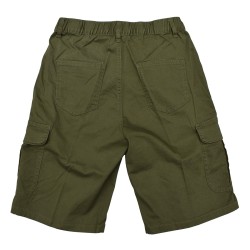 Yxaliorium Women Stretchy High Waisted Hiking Cargo Shorts Baggy with Pockets Lose Fit Knee Length Cotton