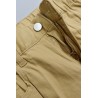 Yxaliorium Women Stretchy High Waisted Hiking Cargo Shorts Baggy with Pockets Lose Fit Knee Length Cotton