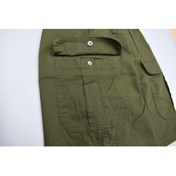 Yxaliorium Women Stretchy High Waisted Hiking Cargo Shorts Baggy with Pockets Lose Fit Knee Length Cotton