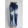 Yxaliorium Women Straight Leg High Waist Patch Jeans Pants Stretchy Y2K Boyfriend