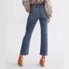 Yxaliorium Women High Waisted Jeans Ripped Stretchy Pants Blue