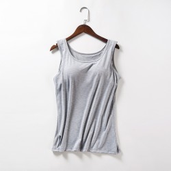 Yxaliorium Womens Tank Tops with Bra Cotton Soft Underwear